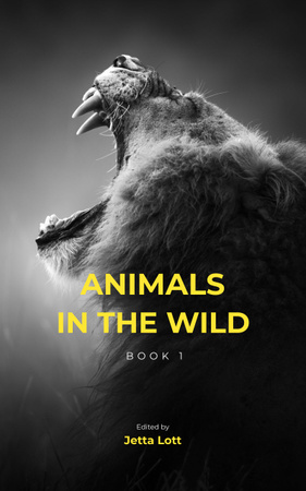 Ontwerpsjabloon van Book Cover van encyclopedie van dieren in het wild