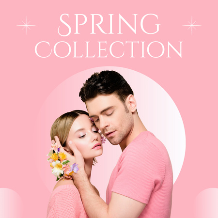 Ontwerpsjabloon van Instagram van Collecties voor koppels in de voorjaarsuitverkoop