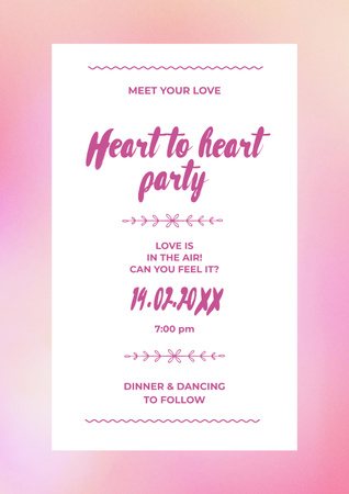 Platilla de diseño Party Invitation Purple Flowers Poster