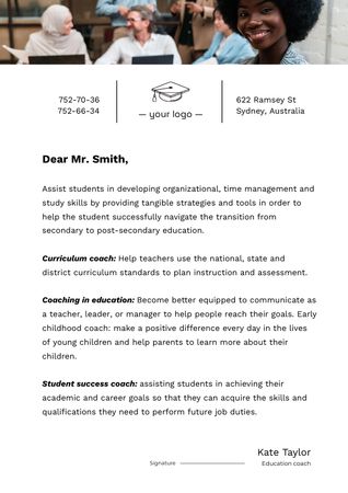 Designvorlage Letter to School für Letterhead