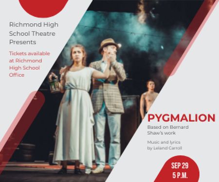 Platilla de diseño Pygmalion performance in Richmond High Theater Large Rectangle