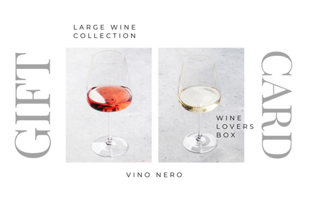 Platilla de diseño Wine Tasting Announcement with Drinks in Wineglasses Gift Certificate