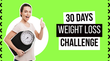 Template di design Weight Loss Challenge Announcement Youtube Thumbnail