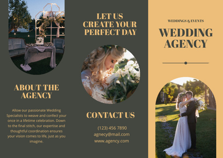 Esküvői szolgáltatás ajánlat Brochure tervezősablon