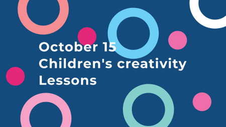 Children's Creativity Studio Services Offer FB event cover Design Template
