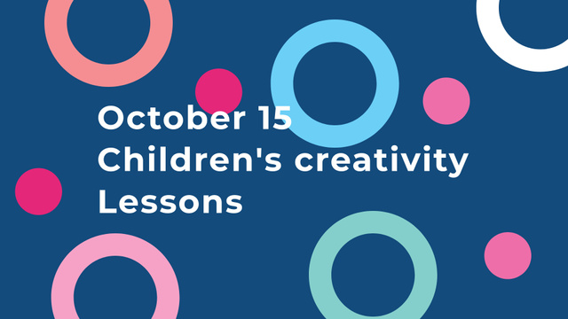 Children's Creativity Studio Services Offer FB event cover tervezősablon