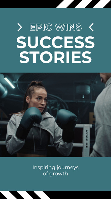 Success Stories From Martial Arts Champions Instagram Video Story Design Template