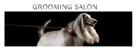 Platilla de diseño Grooming salon ad with pedigree Dog Facebook cover