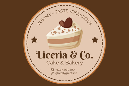 Cakes and Bakery Retail Label Design Template