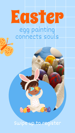 Platilla de diseño Egg Painting Event For Easter Instagram Video Story