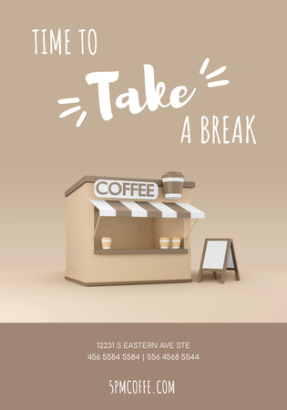 Barista Making Coffee by Machine Poster 28x40in Design Template