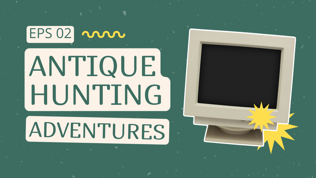 Antiques Huntung Adventures Youtube Thumbnail – шаблон для дизайну
