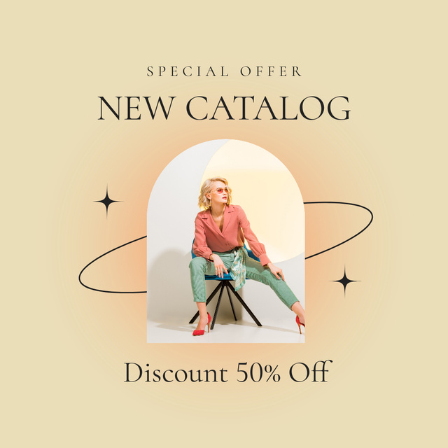 Special Discount Offer with Stylish Woman Instagramデザインテンプレート