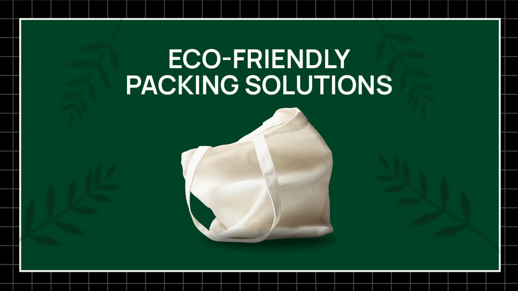 Ontwerpsjabloon van Presentation Wide van Eco-Friendly Paking Solutions Offer
