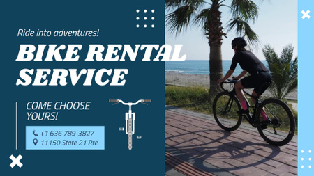 Platilla de diseño Stylish Bicycles Rental Service Offer Full HD video