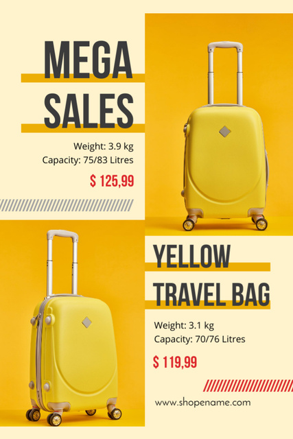 Discounts on Bright and Fashion Travel Bags Flyer 4x6in – шаблон для дизайна