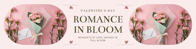 Platilla de diseño Tender Florals In Bouquet Due Valentine's Day Twitter