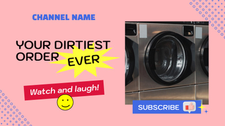 Plantilla de diseño de Dirtiest Order Video Episode In Laundry YouTube intro 