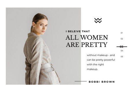 молода приваблива жінка в стильному одязі Postcard – шаблон для дизайну