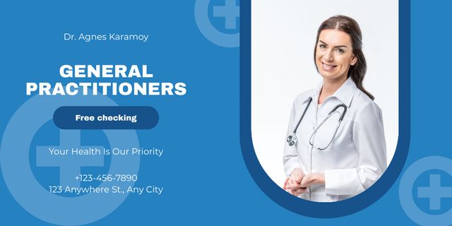 General Practitioners Services Offer Twitter – шаблон для дизайна