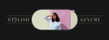 Modèle de visuel Fashion Ad with Stylish Young Girl - Facebook Video cover