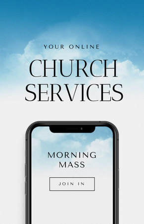 Online Church Services Offer Flyer 5.5x8.5in Šablona návrhu
