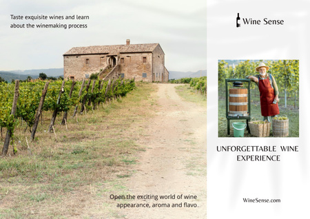Wine Tasting Announcement Brochure tervezősablon