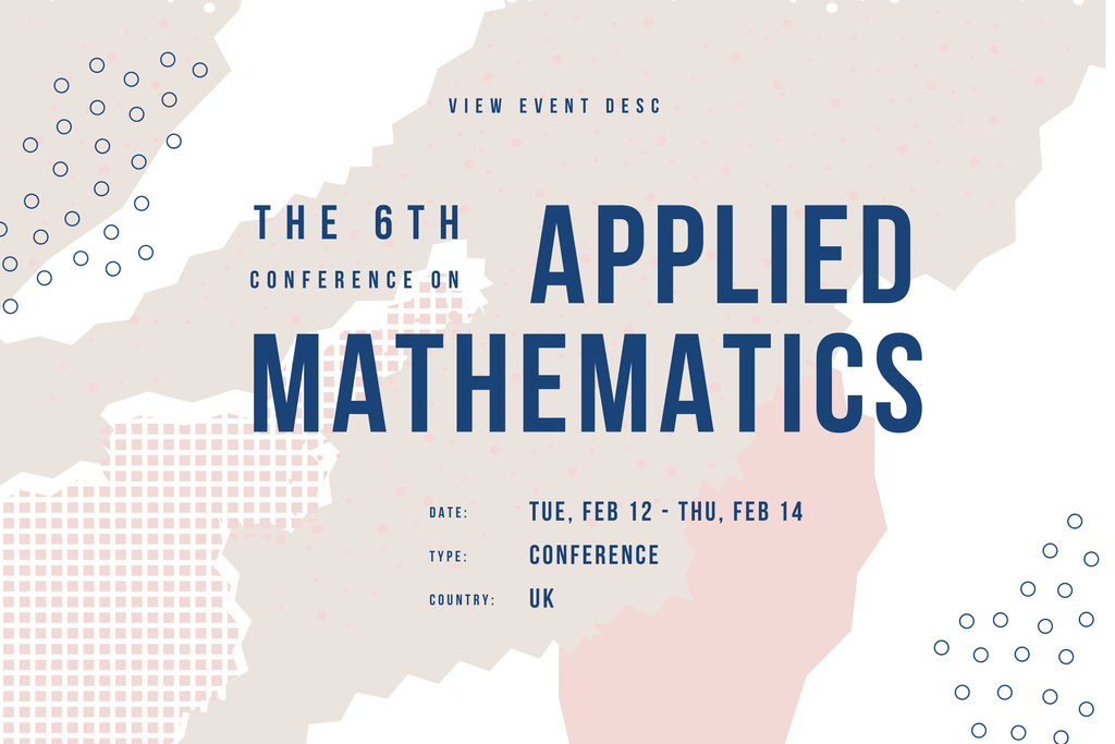 Math Event Offer Poster 24x36in Horizontal – шаблон для дизайну
