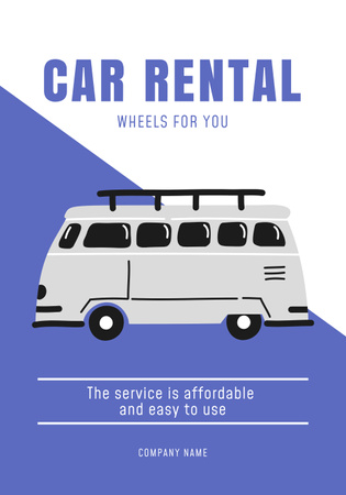 Car Rental Deals Poster 28x40in Design Template