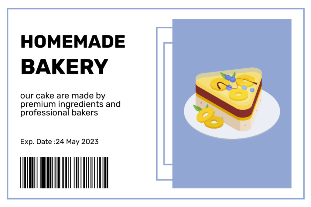 Template di design Homemade Bakery and Desserts Label