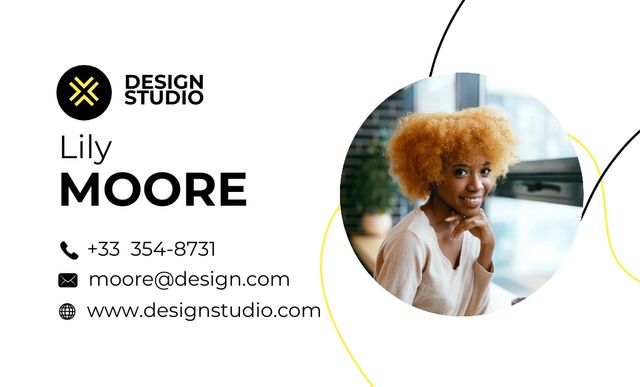 Offer By Web Design Studio Business Card 91x55mm – шаблон для дизайна