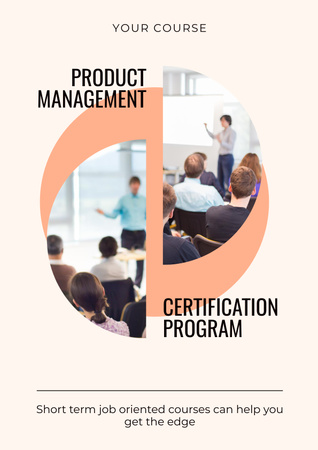 Products Management Courses Ad Poster Design Template