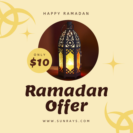 Ramadan Lantern Offer  Instagram Design Template