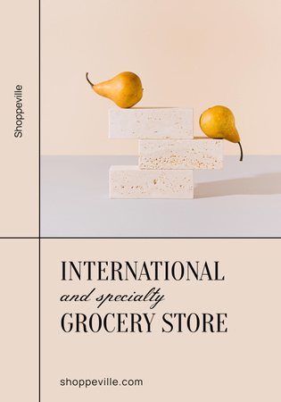 Grocery Shop Ad Poster 28x40in Modelo de Design
