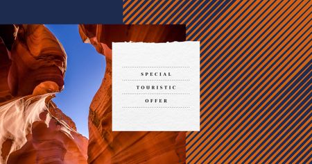 Red sand Canyon view Facebook AD Design Template