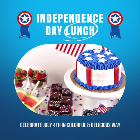 Ontwerpsjabloon van Animated Post van Independence Day Holiday Lunch Announcement