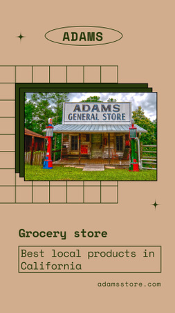 Grocery Store Ad Instagram Story Tasarım Şablonu
