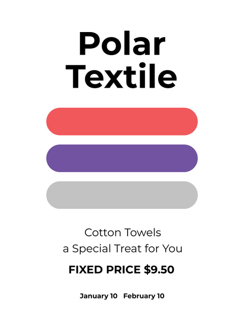 Textile Store Offers Poster US Πρότυπο σχεδίασης