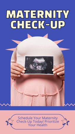 Modèle de visuel Service de contrôle détaillé pour les femmes enceintes - Instagram Story