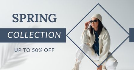 Stylish Spring Sale Announcement Facebook AD Design Template