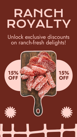 Template di design Carne fresca dal ranch Instagram Video Story
