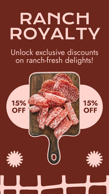 Fresh Meat from Ranch Instagram Video Story tervezősablon