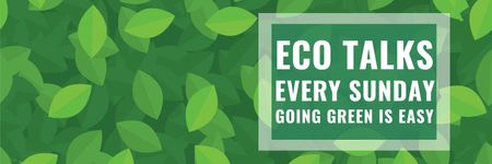 Eco-tapahtuma, jossa jaetaan kokemuksia Going Greenistä Twitter Design Template