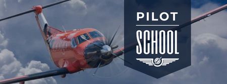 Pilóta Iskola Promóció és Repülő Repülő A Kék Égen Facebook cover tervezősablon