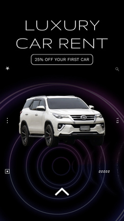 Luxury Car Rental Service With Discount Instagram Video Story Design Template