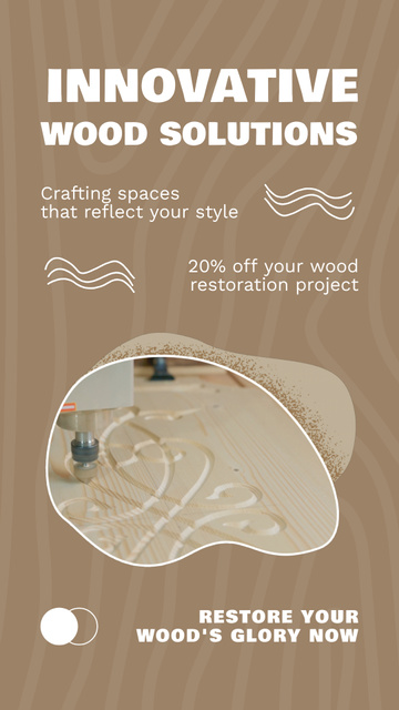 Promo of Innovative Wood Solutions Instagram Video Story Modelo de Design