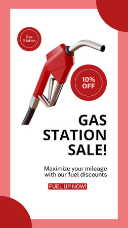 Gas Station Sale Announcement Instagram Story Design Template