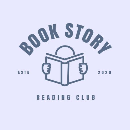 Reading Club Announcement Logo Modelo de Design