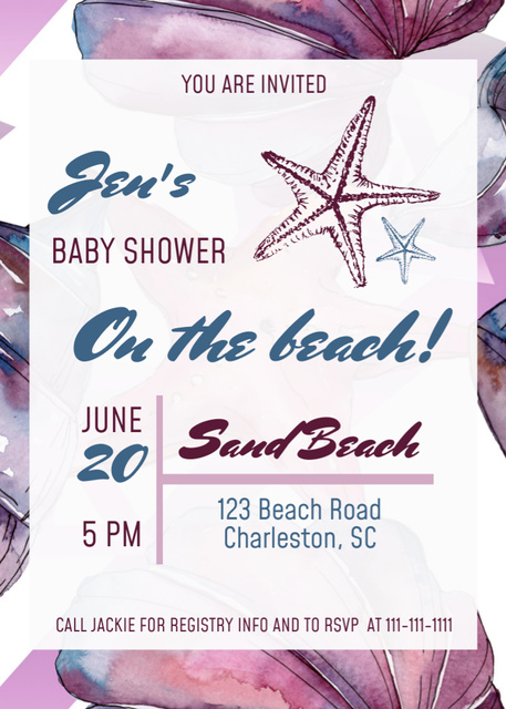 Cherished Baby Shower Party Announcement Invitation – шаблон для дизайну