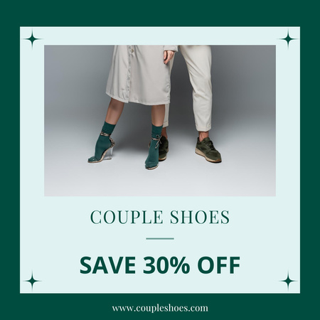 Instagram Post - Fashion Shoes Couple Shoes Instagramデザインテンプレート
